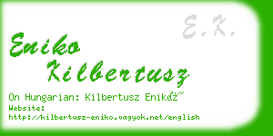 eniko kilbertusz business card